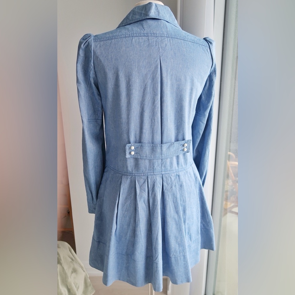 See by Chloé Military-Inspired Denim Dress Coat – Size 2 / EU 38 - Picture 9 of 12